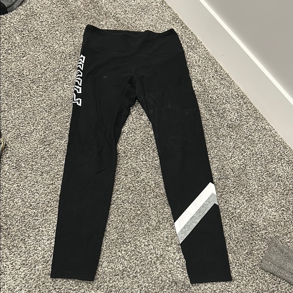 Victoria’s secret PINK Women’s Black Leggings with White and Gray Accents